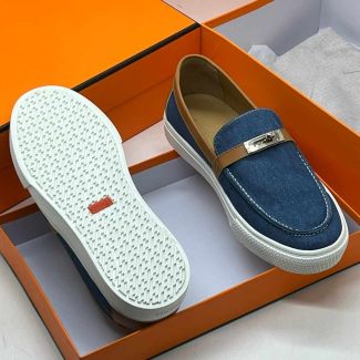 Hermes Men Shoe Denim
