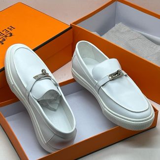 Hermes Men Shoe White