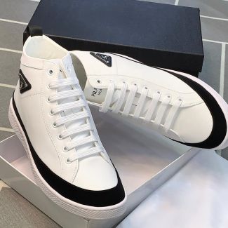 Prada Mid Top Casual Sneakers White