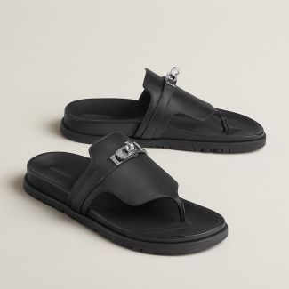 Hermes Slippers Black