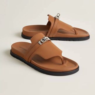 Hermes Slippers Brown