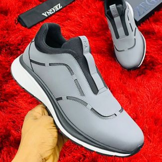 Zegna Slip-On Casual Sneakers Gray