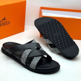Hermes Slide Pam Slippers Black