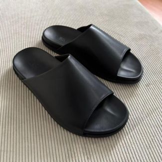 Zara Slide Pam Slippers Black