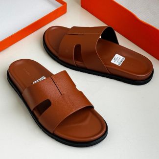 Hermes Slide Pam Slippers Brown