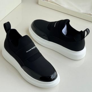 Alexander McQueen Slip-On Sneakers Black White