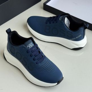 Hugo Boss Lace Up Sneakers Navy Blue