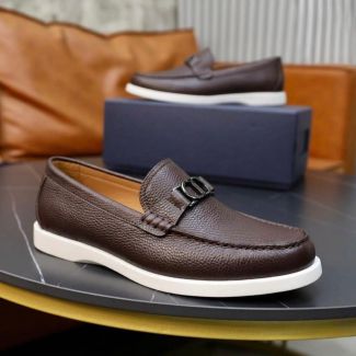 Dior Leather Shoe Coffee Brown