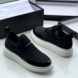 Alexander McQueen Slip-On Sneakers Black White