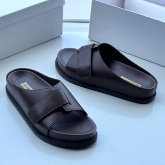 Jilsander Slide Strap Pam Slippers Brown