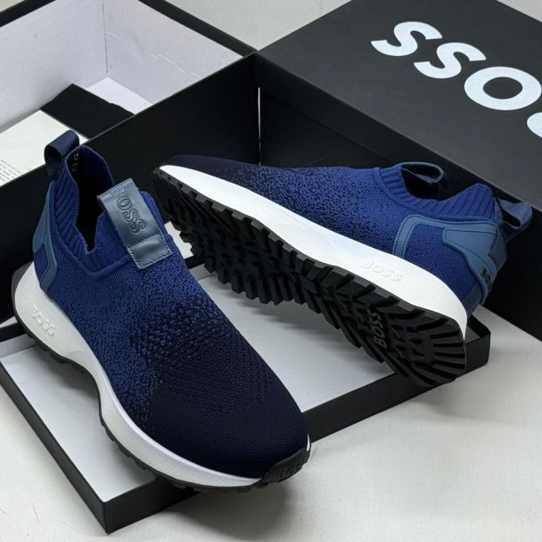 Hugo Boss Slip-On Casual Sneakers Blue