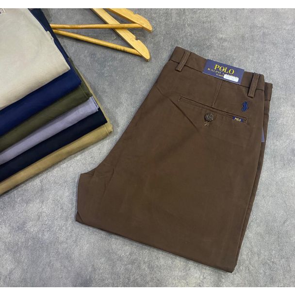 PRL Straight Cut Chinos Coffee Brown