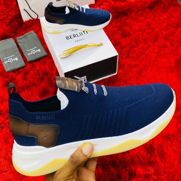 Berluti Sneakers Navy Blue