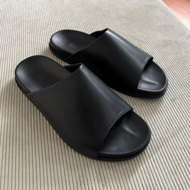 Zara Slide Pam Slippers Black
