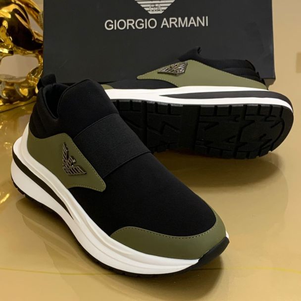 Armani Sneakers Black Green