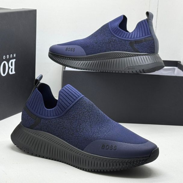 Hugo Boss Slip-On Sneakers Navy Blue