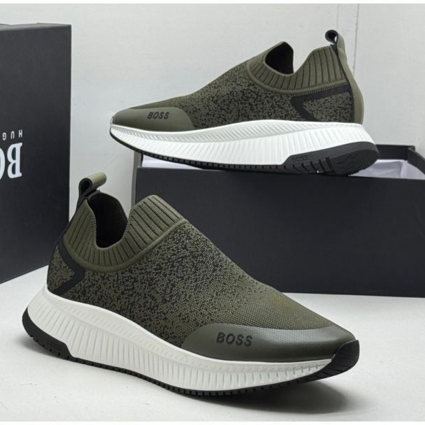 Hugo Boss Slip-On Sneakers Green