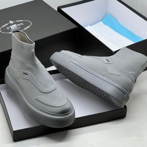 Prada High Top Sneakers Grey